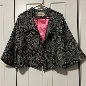 Black and Pink Women's Cape Jacket (M)